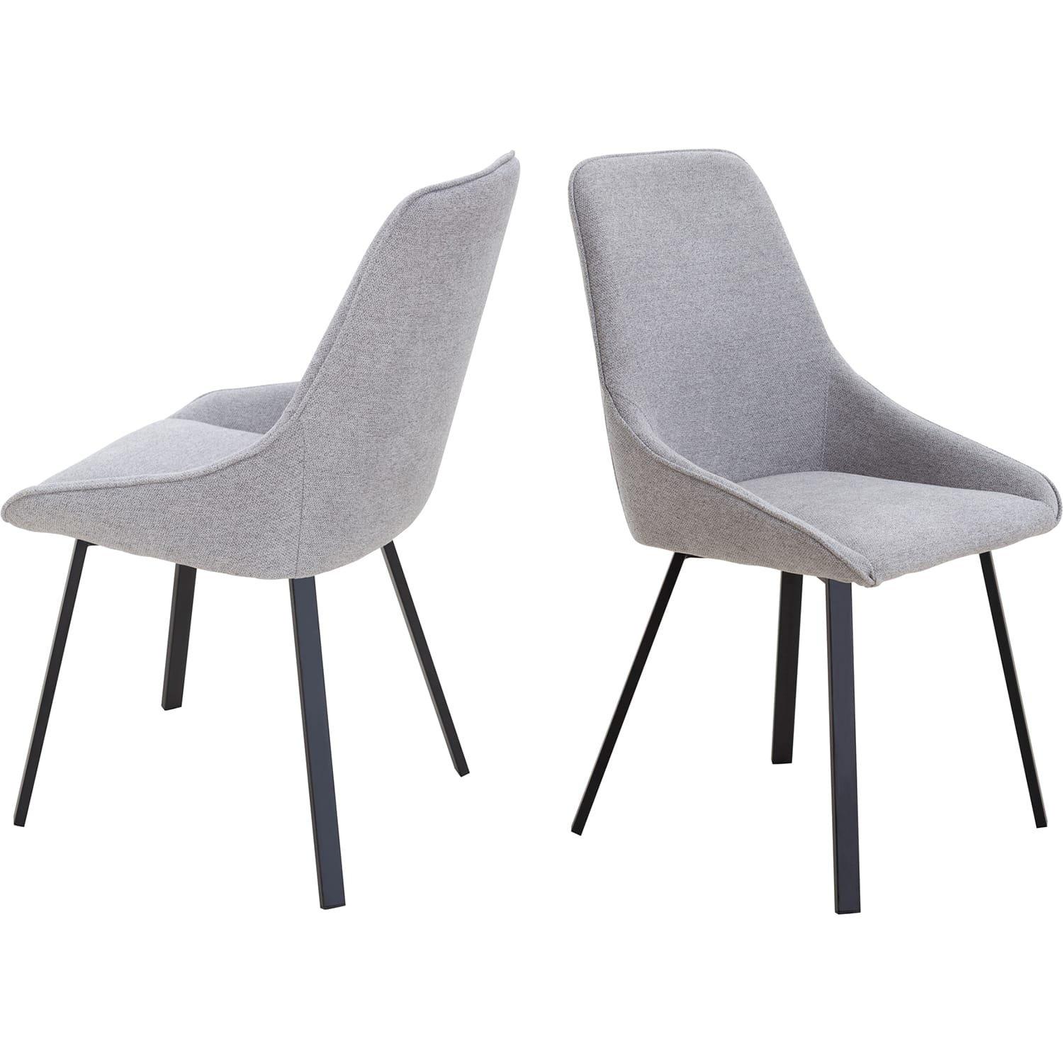 mutoni Chaise de salle à manger Frustix grise (lot de 2)  