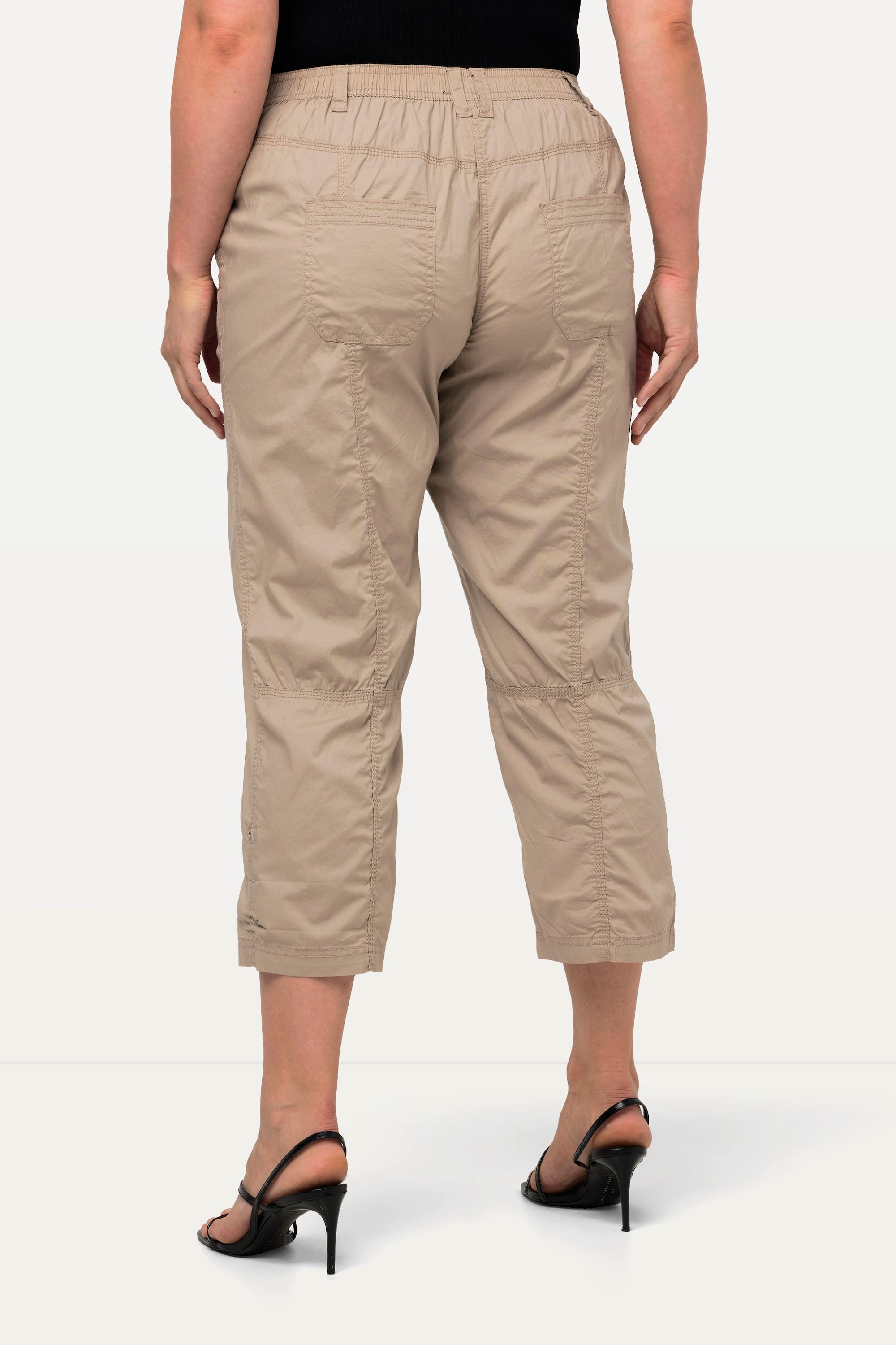 Ulla Popken Pantalon cargo 7/8 avec attaches Taille confortable  