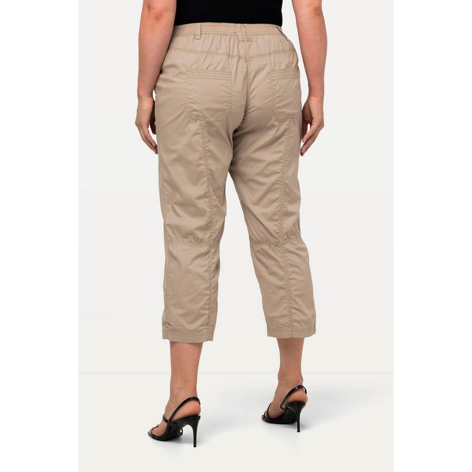 Ulla Popken Pantaloni cargo 7/8 con linguetta arrotolabile Vita comoda  