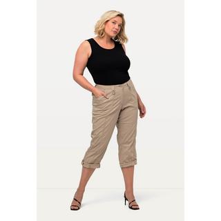 Ulla Popken Pantalon cargo 7/8 avec attaches Taille confortable  