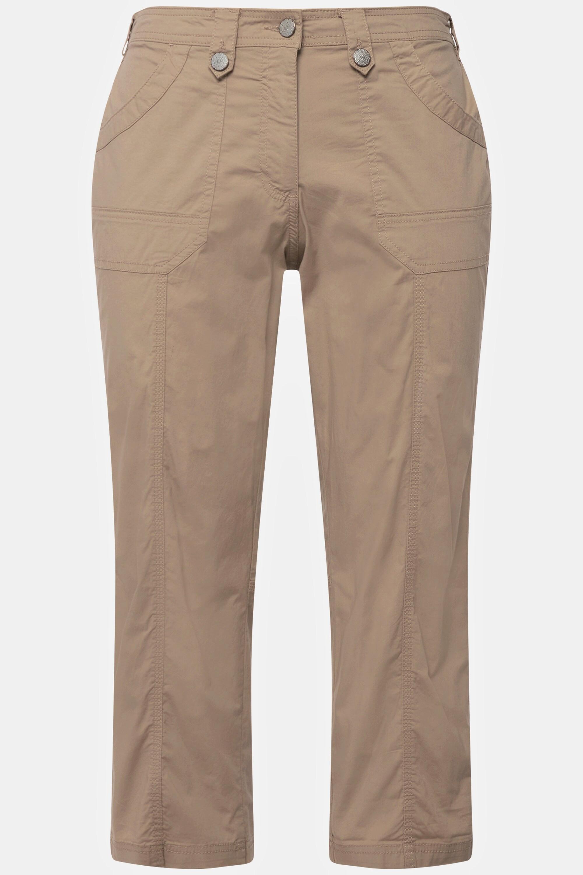 Ulla Popken Pantalon cargo 7/8 avec attaches Taille confortable  