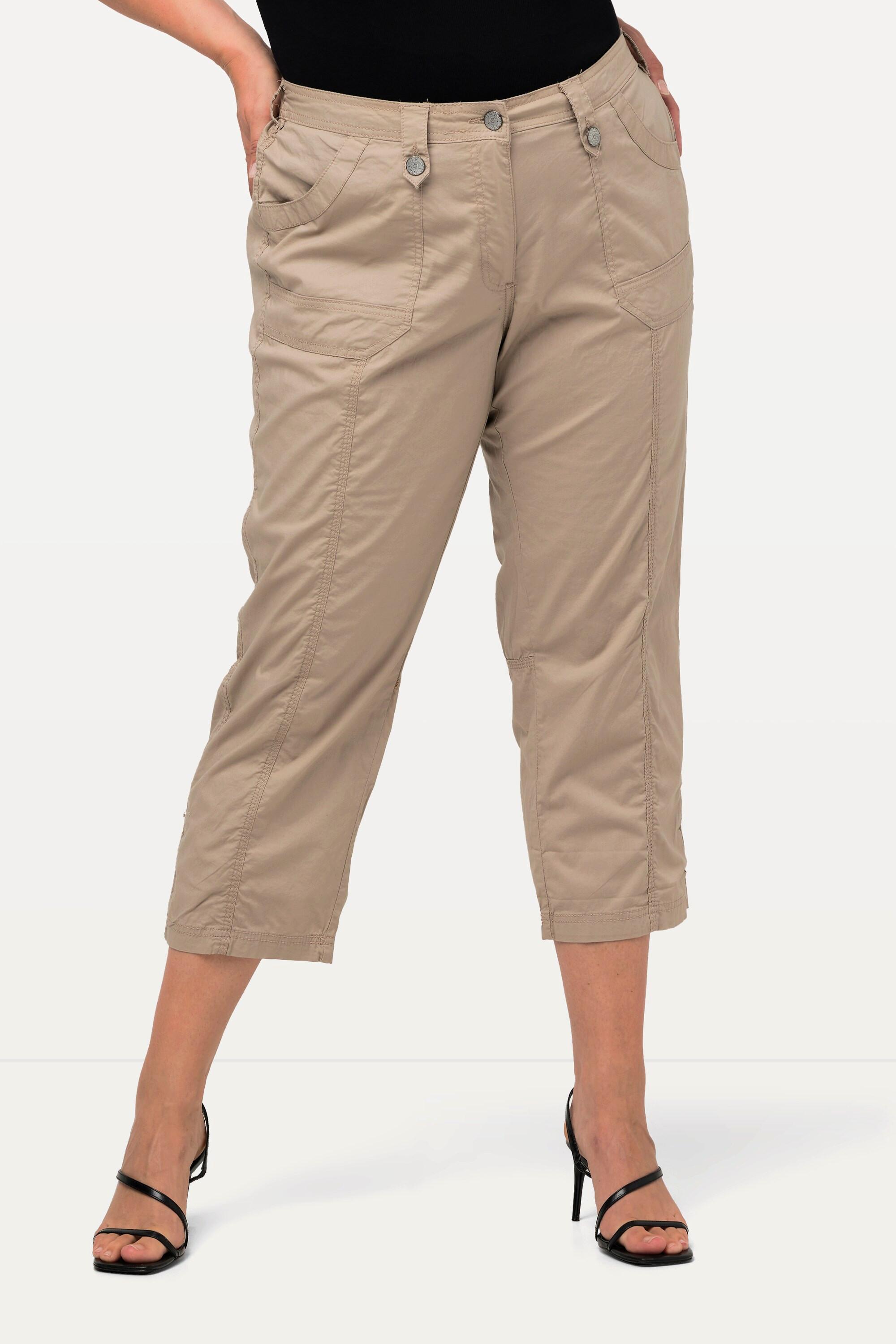 Ulla Popken Pantalon cargo 7/8 avec attaches Taille confortable  