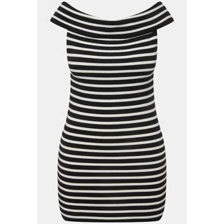 Ulla Popken Top di maglia a righe Scollatura Carmen Senza Maniche  