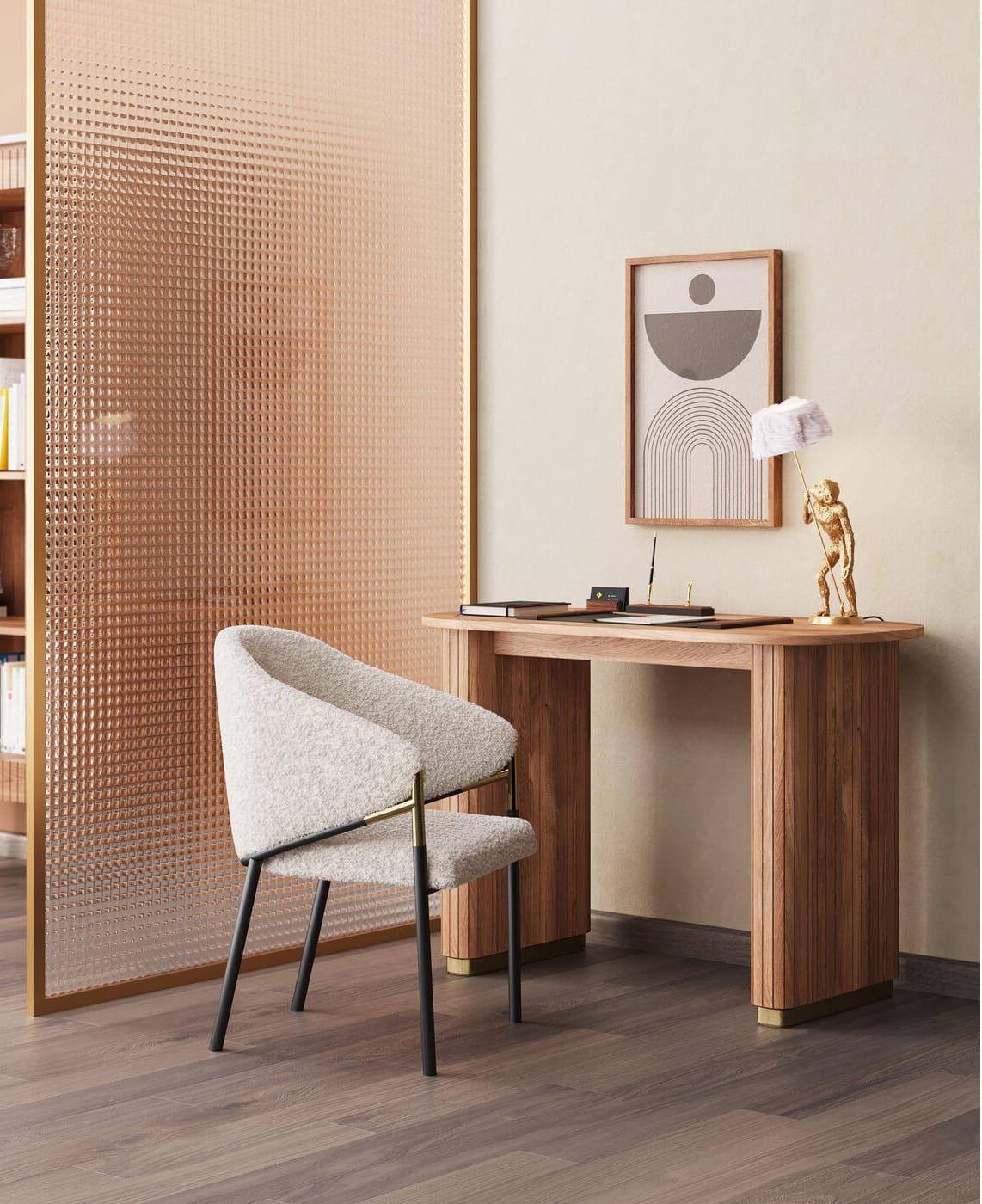 KARE Design Chaise avec accoudoirs Boulevard blanc  