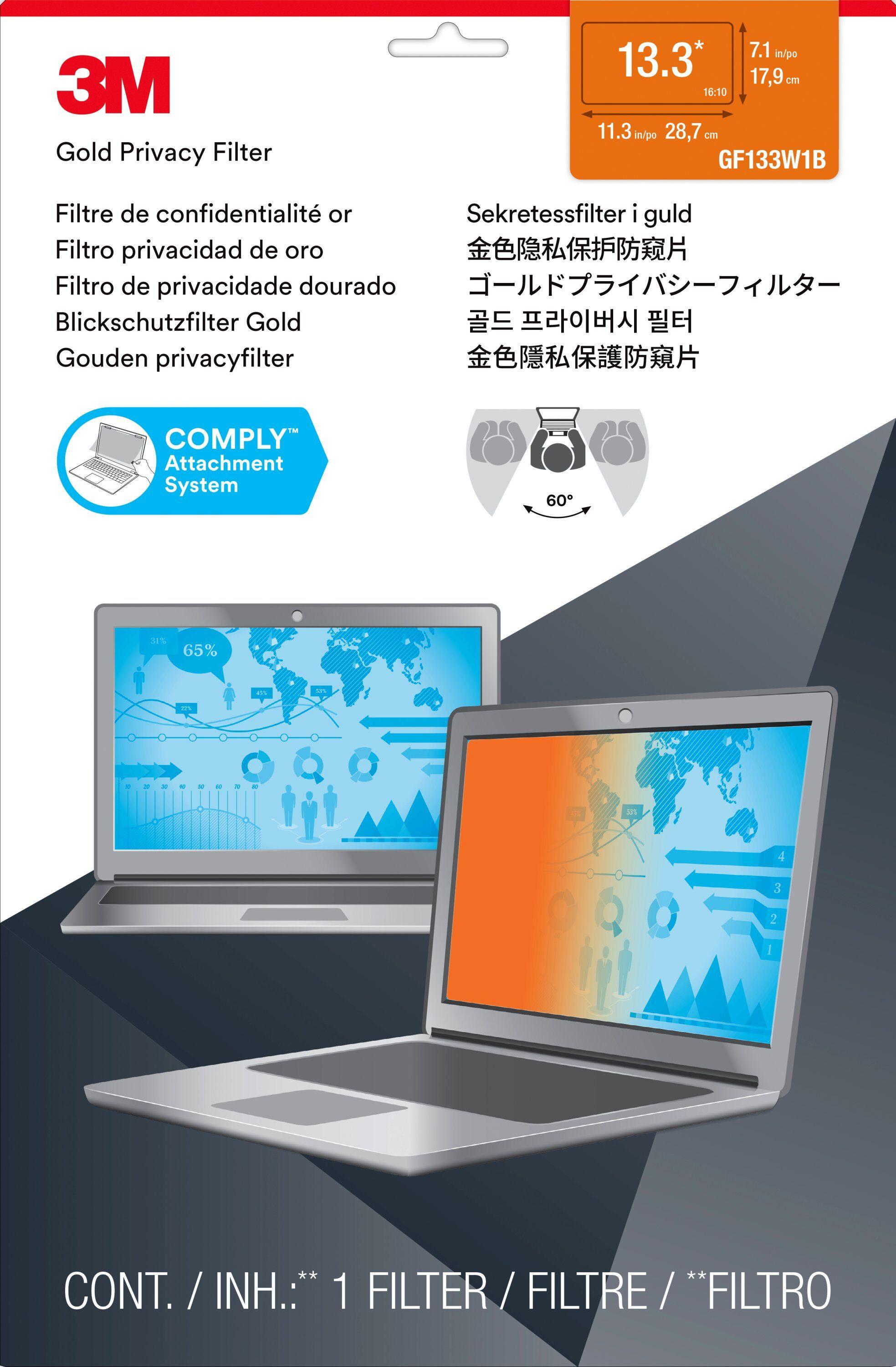 3M  Filtro Privacy oro per laptop widescreen da 13,3” (16:10) 