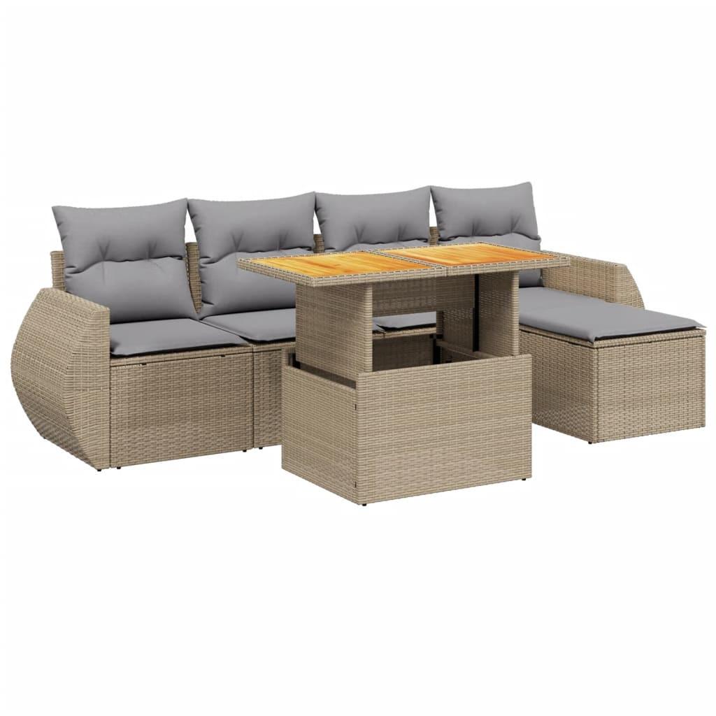 VidaXL set divano da giardino Polirattan  