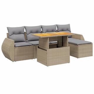 VidaXL set divano da giardino Polirattan  