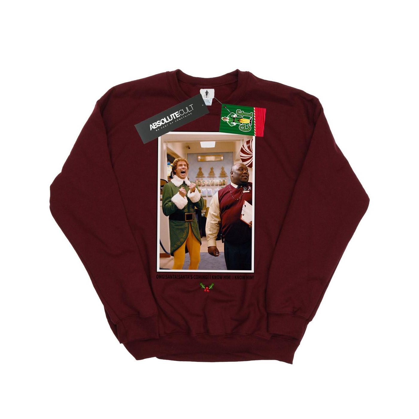 Elf  OMG Santa Photo Sweatshirt 