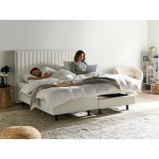 Beliani Bett verstellbar aus Bouclé Skandinavisch DUKE II  