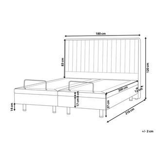 Beliani Bett verstellbar aus Bouclé Skandinavisch DUKE II  