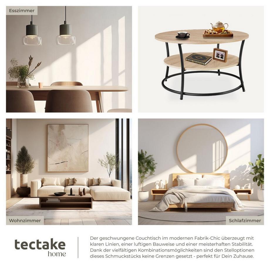 Tectake Couchtisch Cromford  