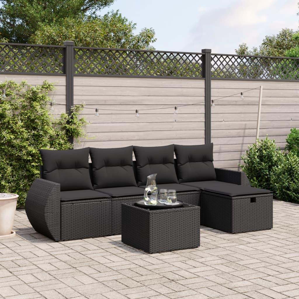 VidaXL set divano da giardino Polirattan  