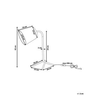 Beliani Lampe à poser en Acier Moderne MOOKI  