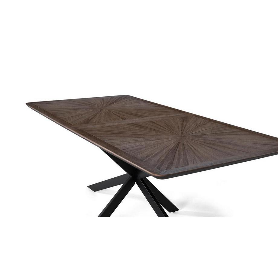 mutoni inspiration Table en bois massif Elysium teck brun foncé 180x90  