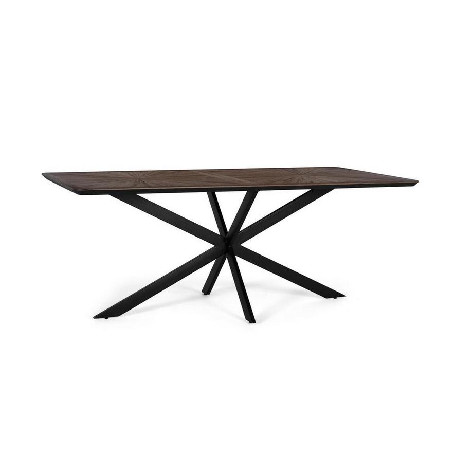 mutoni inspiration Table en bois massif Elysium teck brun foncé 180x90  