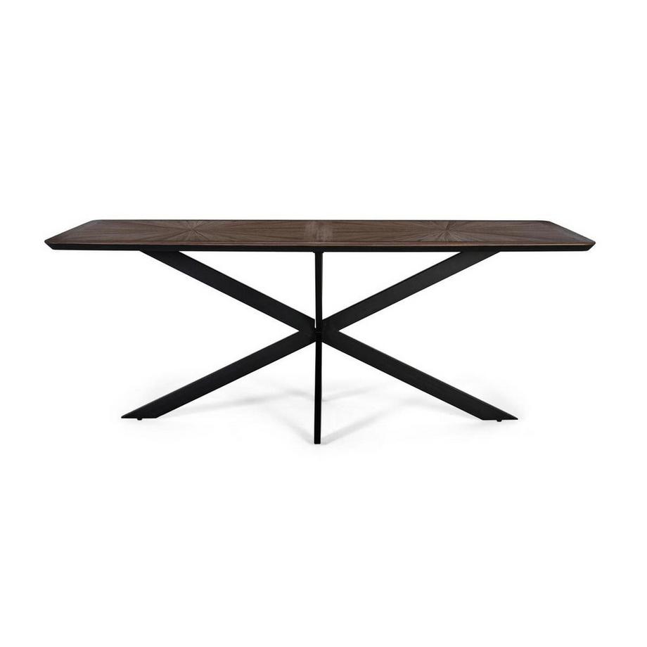 mutoni inspiration Table en bois massif Elysium teck brun foncé 180x90  