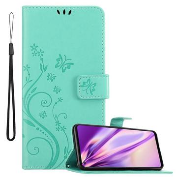 Hülle für Samsung Galaxy A21s Blumen Design Magnetverschluss