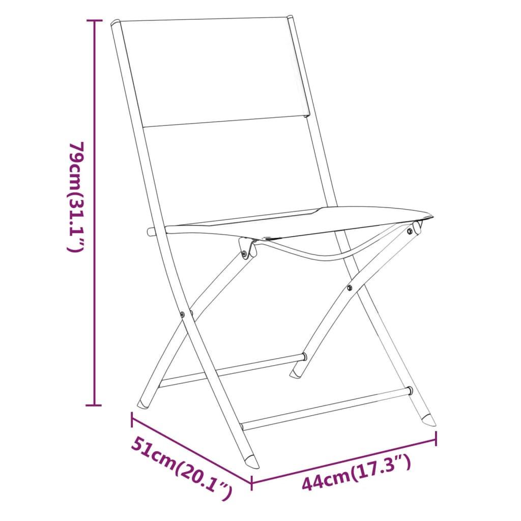 VidaXL Bistro-set stahl  