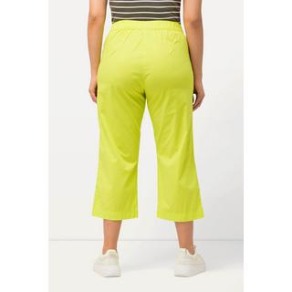 Ulla Popken  Pantaloni a 7/8 modello Ruby con ginocchio preformato, taglio della gamba dritto e cintura elastica 