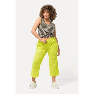 Ulla Popken  Pantalon 7/8 Ruby avec genoux préformés, jambes droites et taille élastique 