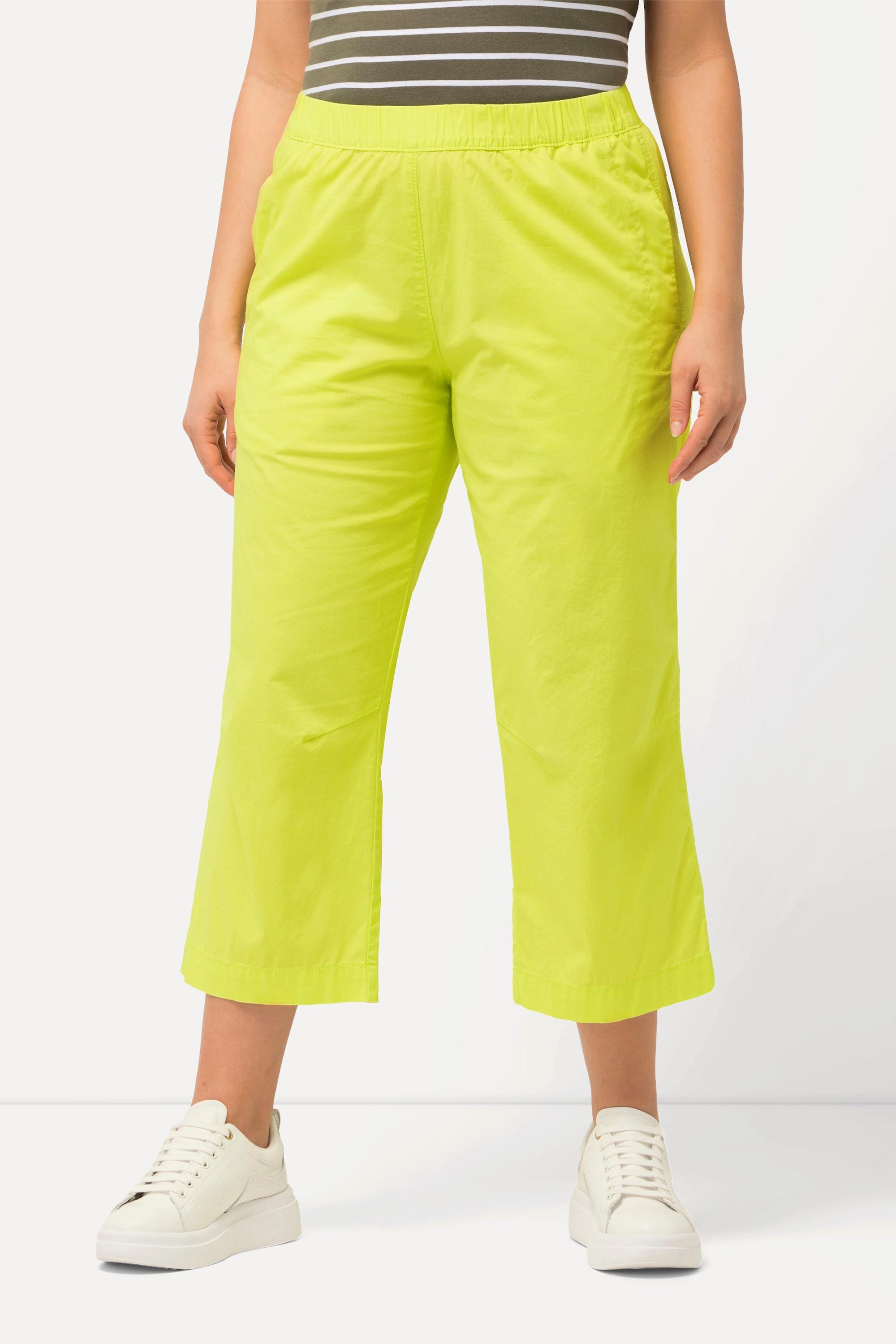 Ulla Popken  Pantalon 7/8 Ruby avec genoux préformés, jambes droites et taille élastique 