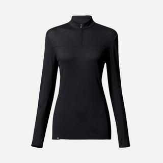 SIMOND  T-shirt maniche lunghe donna collo zip merino 