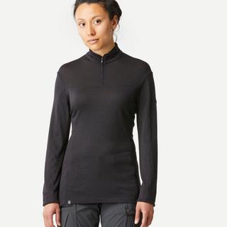 SIMOND  T-shirt maniche lunghe donna collo zip merino 