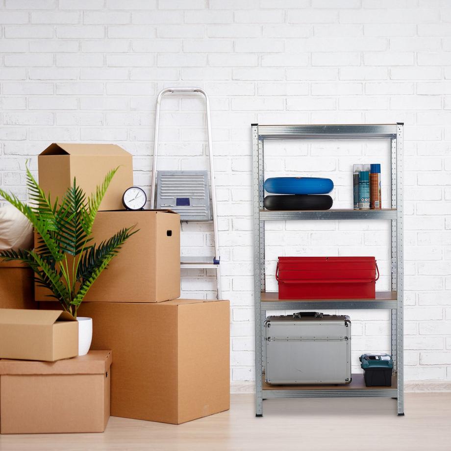 B2X  Verzinkte Schwerlastregale mit 4 Ebenen 