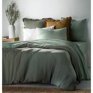 La Redoute Intérieurs Kumla Unifarbener Kopfkissenbezug mit Volant  