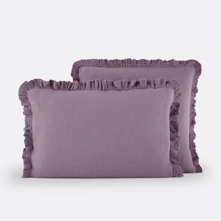 La Redoute Intérieurs Kumla Unifarbener Kopfkissenbezug mit Volant  