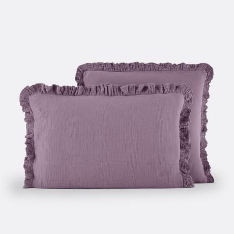 La Redoute Intérieurs Kumla Unifarbener Kopfkissenbezug mit Volant  