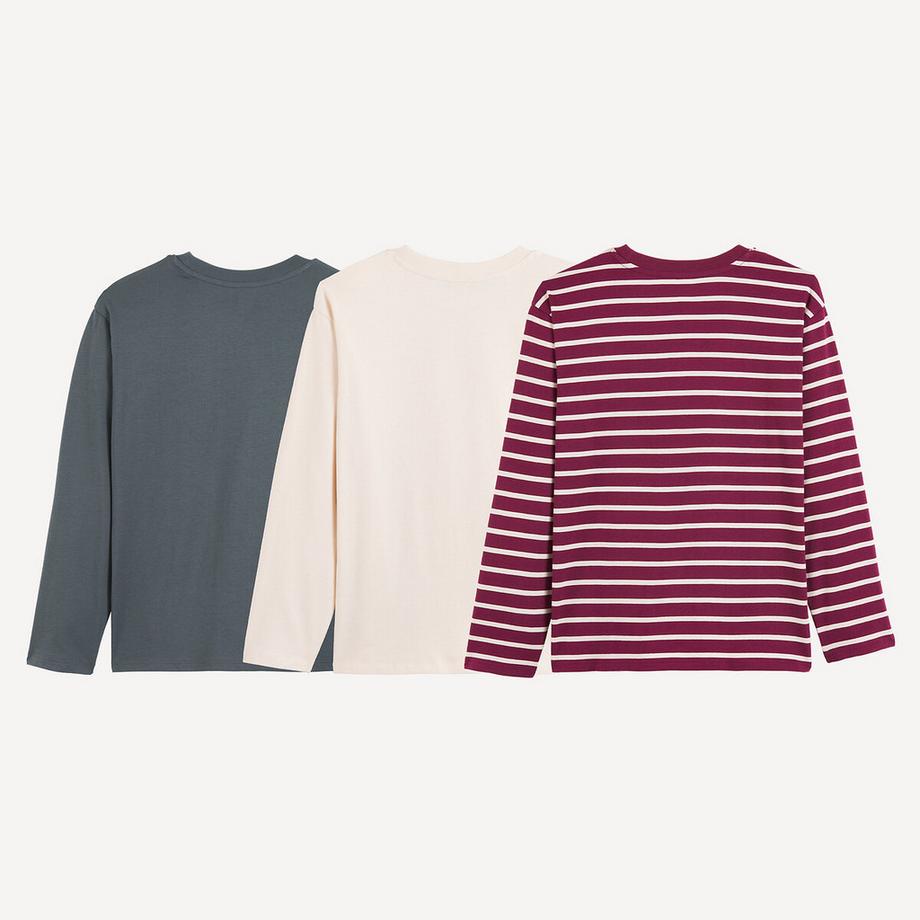 La Redoute Collections  3er-Pack Langarmshirts 