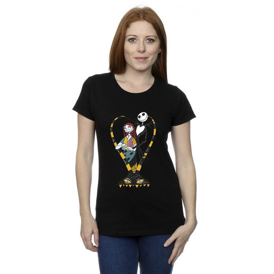 The Nightmare Before Christmas Jack Skellington Herz Grafikdruck T-Shirt  