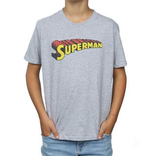 DC COMICS  Tshirt SUPERMAN TELESCOPIC CRACKLE LOGO 