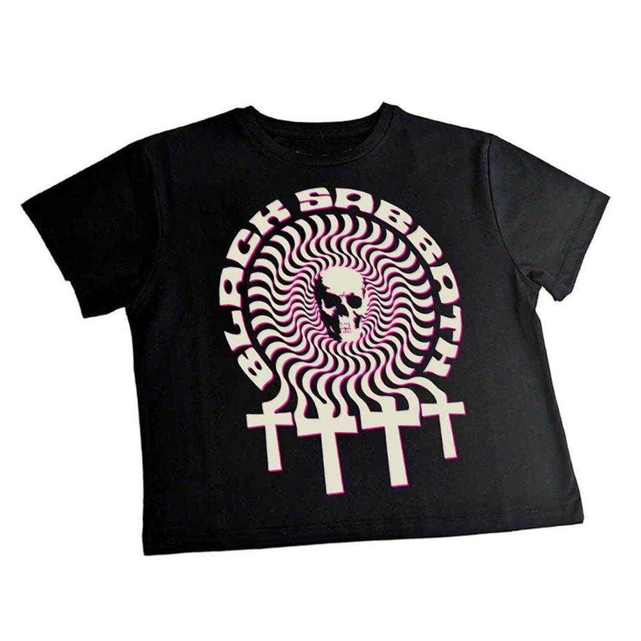 Black Sabbath Top corto Hypnotic Skull  