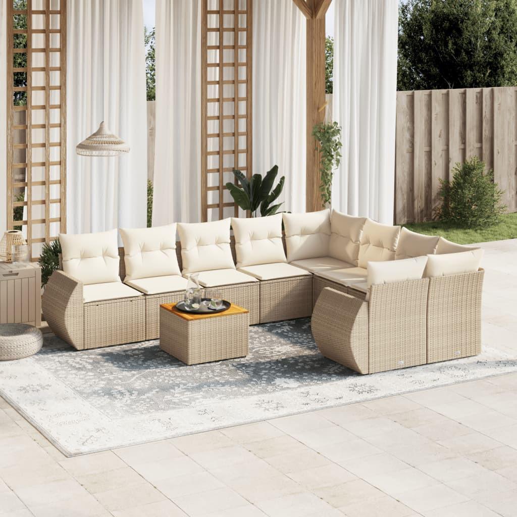 VidaXL set divano da giardino Polirattan  