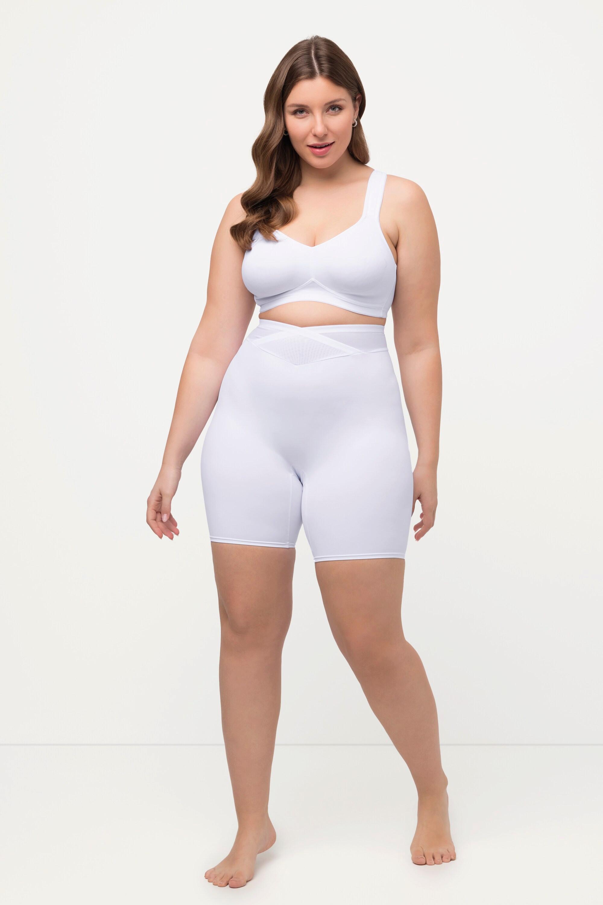 Ulla Popken Shorty Sculptant Large Ceinture Mesh Effet Cache-cœur Taille Haute  