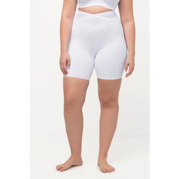 Shorty sculptant taille haute, large ceinture en mesh et effet cache-cœur