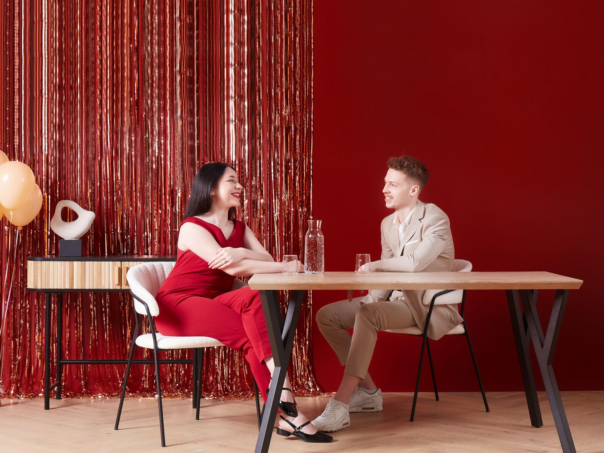 Beliani Set di 2 sedie da pranzo en Bouclé Moderno MARIPOSA  