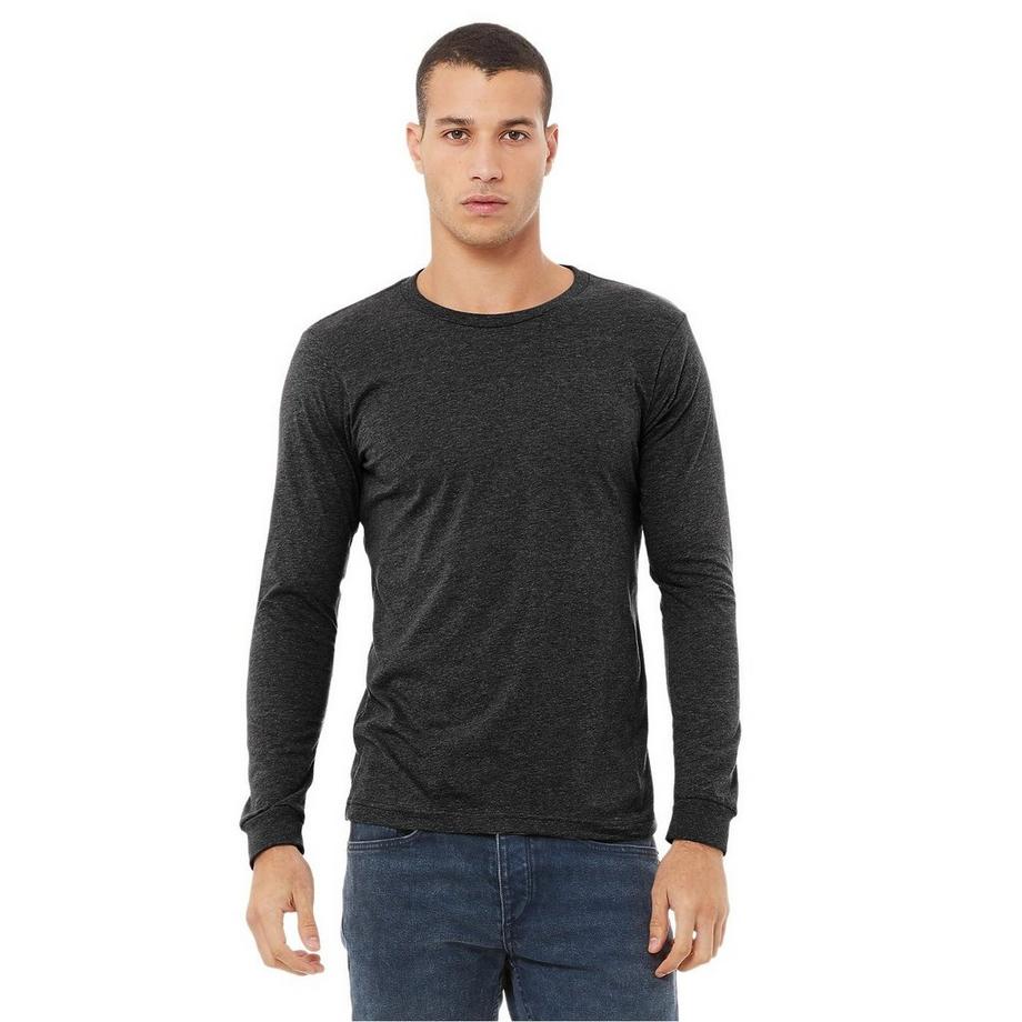 Bella + Canvas T-Shirt Maniche Lunghe Melange  