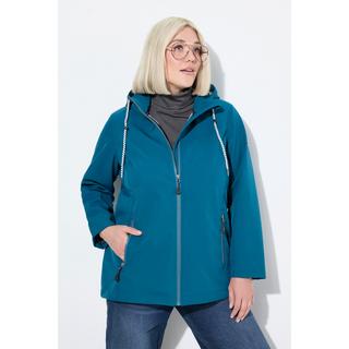 Ulla Popken HYPRAR Giacca Softshell Idrorepellente con Tasche Zip  