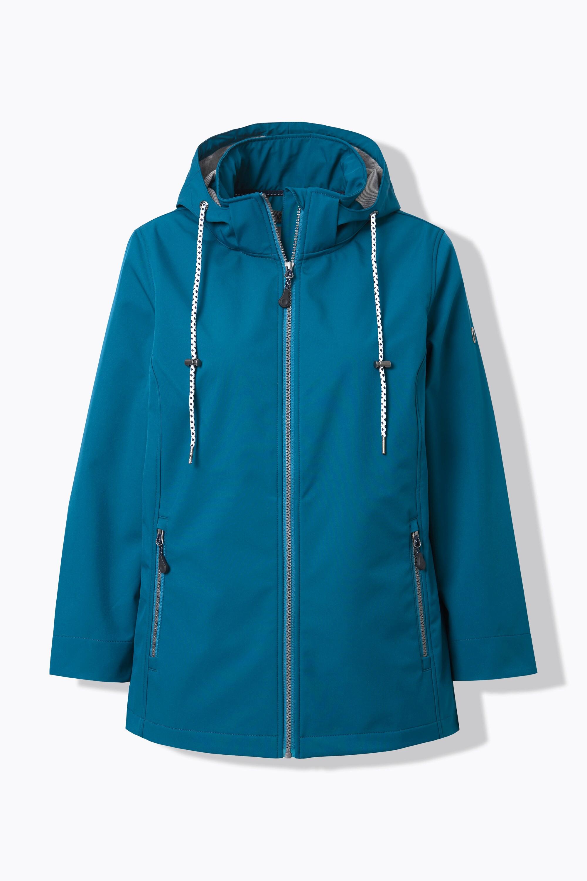 Ulla Popken HYPRAR Giacca Softshell Idrorepellente con Tasche Zip  