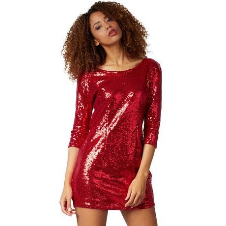 Tectake Pailletten Langarmkleid  