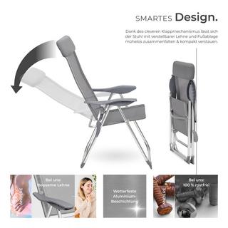 Tectake Set di 4 sedie da giardino Maurine Pieghevoli  