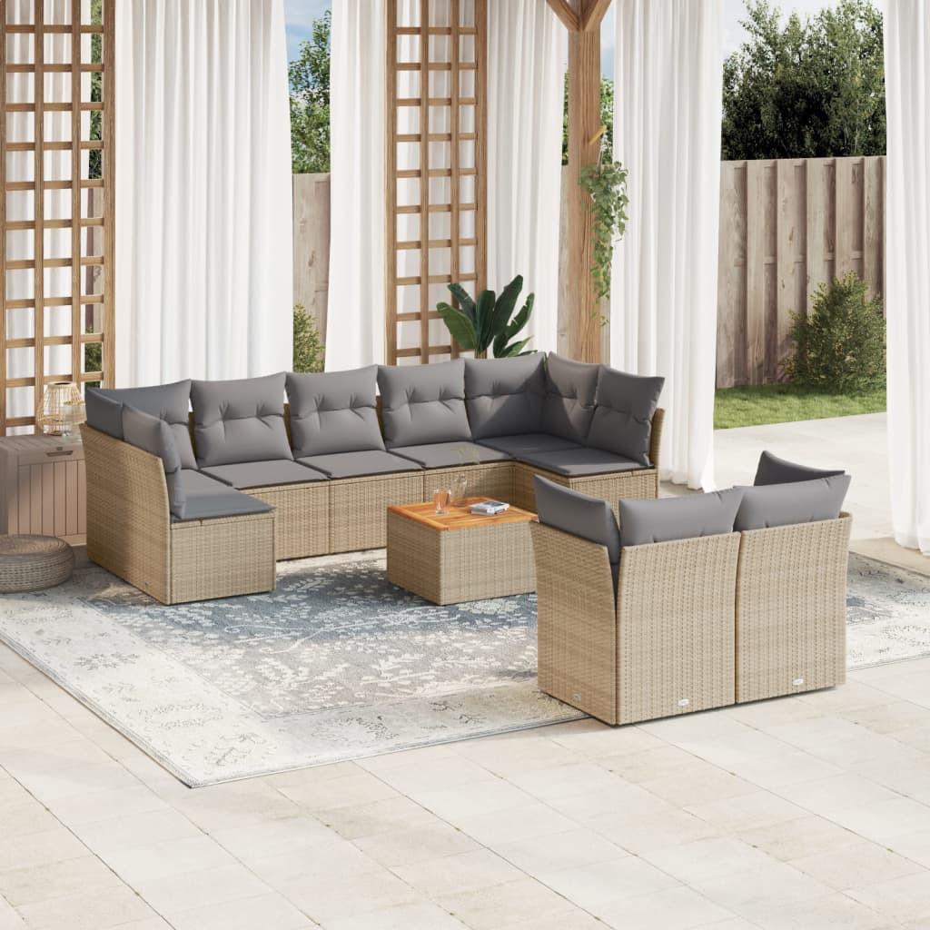 VidaXL set divano da giardino Polirattan  