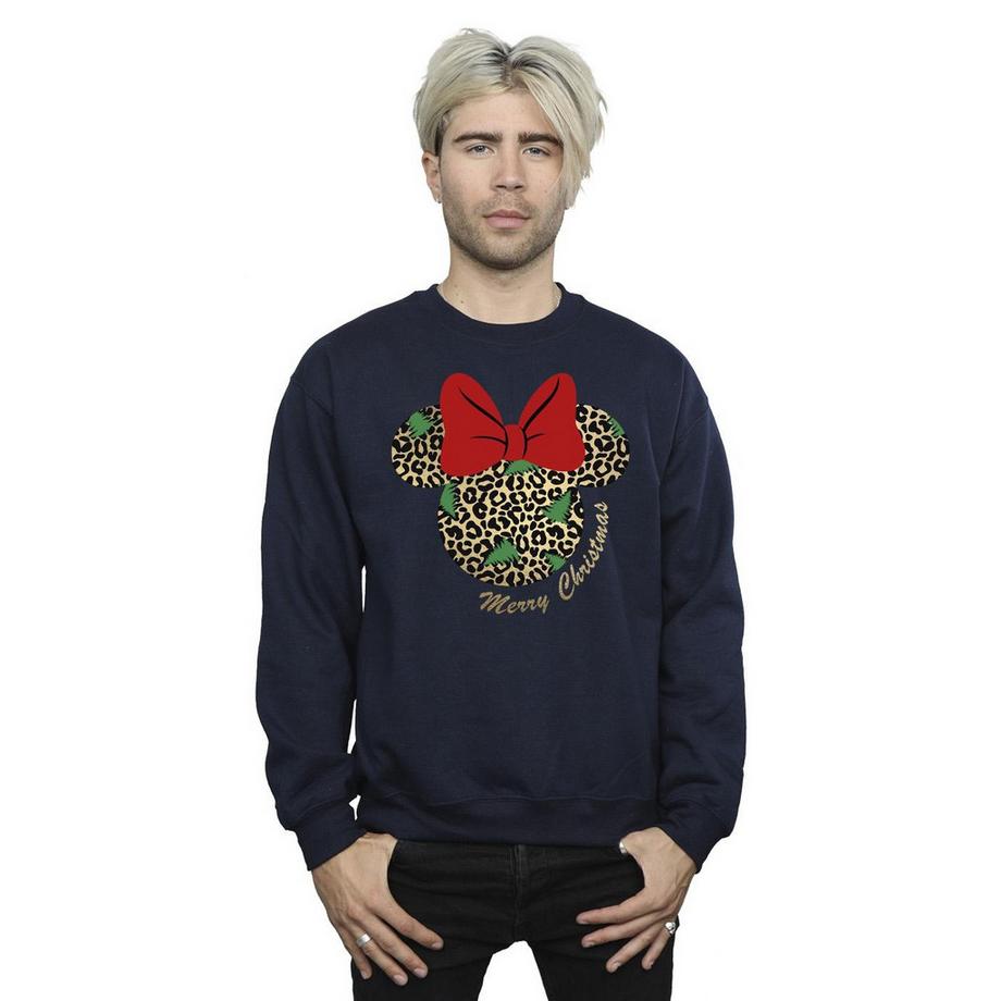 Disney Minnie Mouse Imprimé Léopard Sweatshirt Noël  