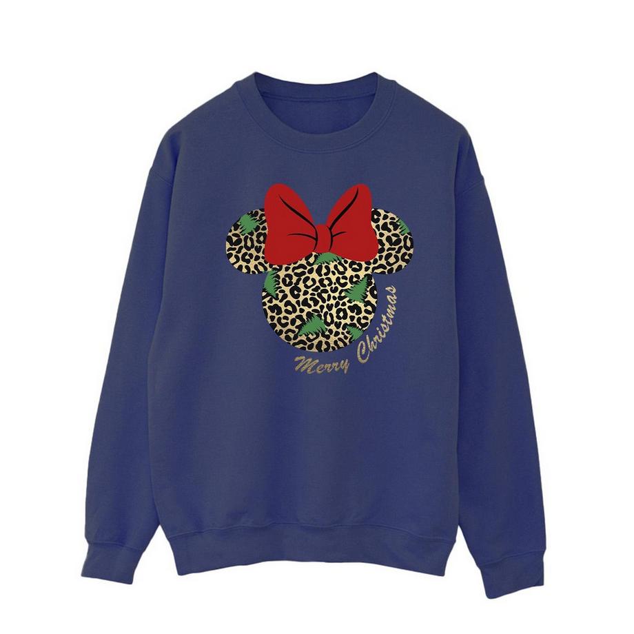 Disney Minnie Mouse Imprimé Léopard Sweatshirt Noël  