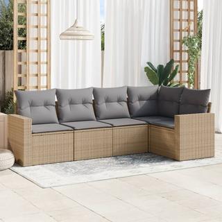 VidaXL set divano da giardino Polirattan  