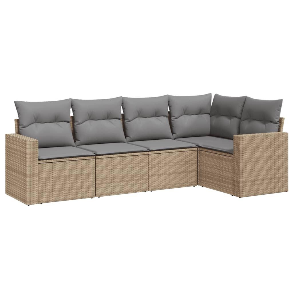 VidaXL set divano da giardino Polirattan  