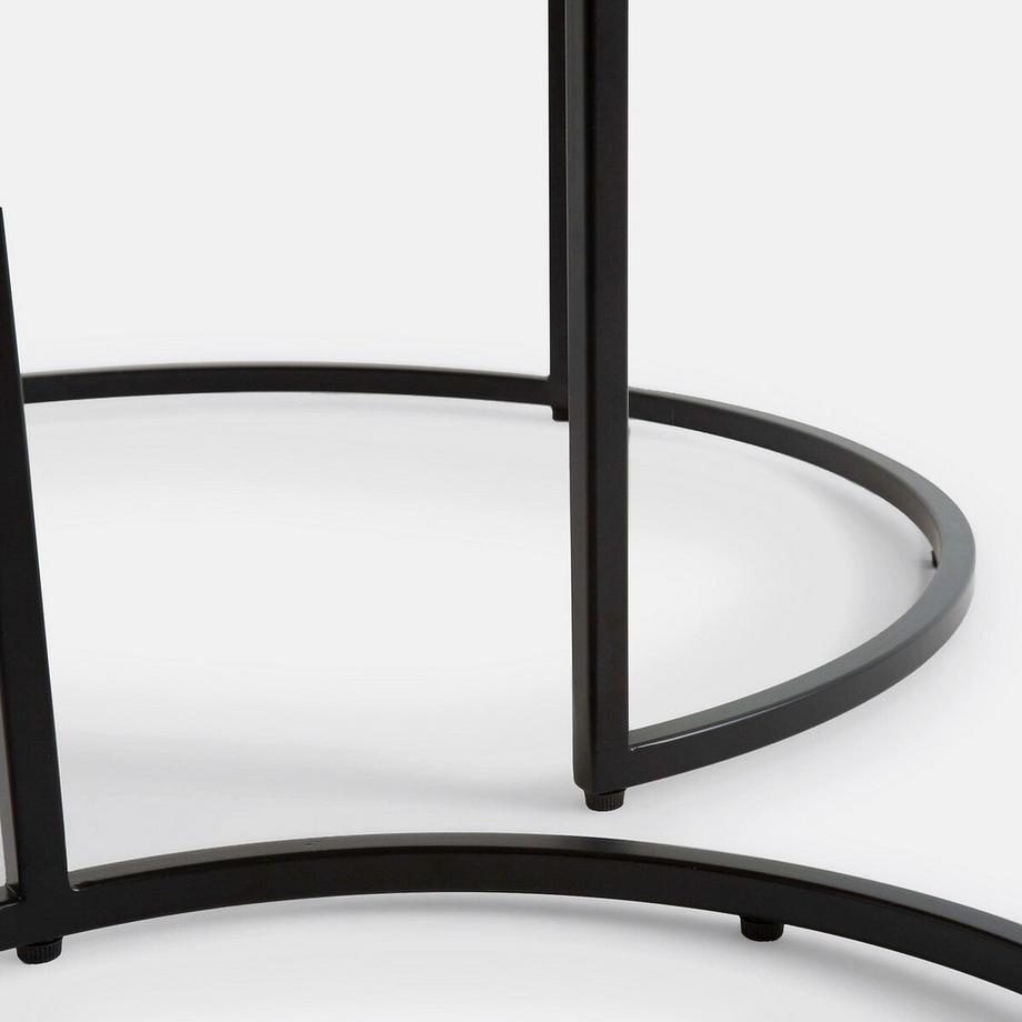 La Redoute Intérieurs Lot de 2 tables basses gigognes en chêne  